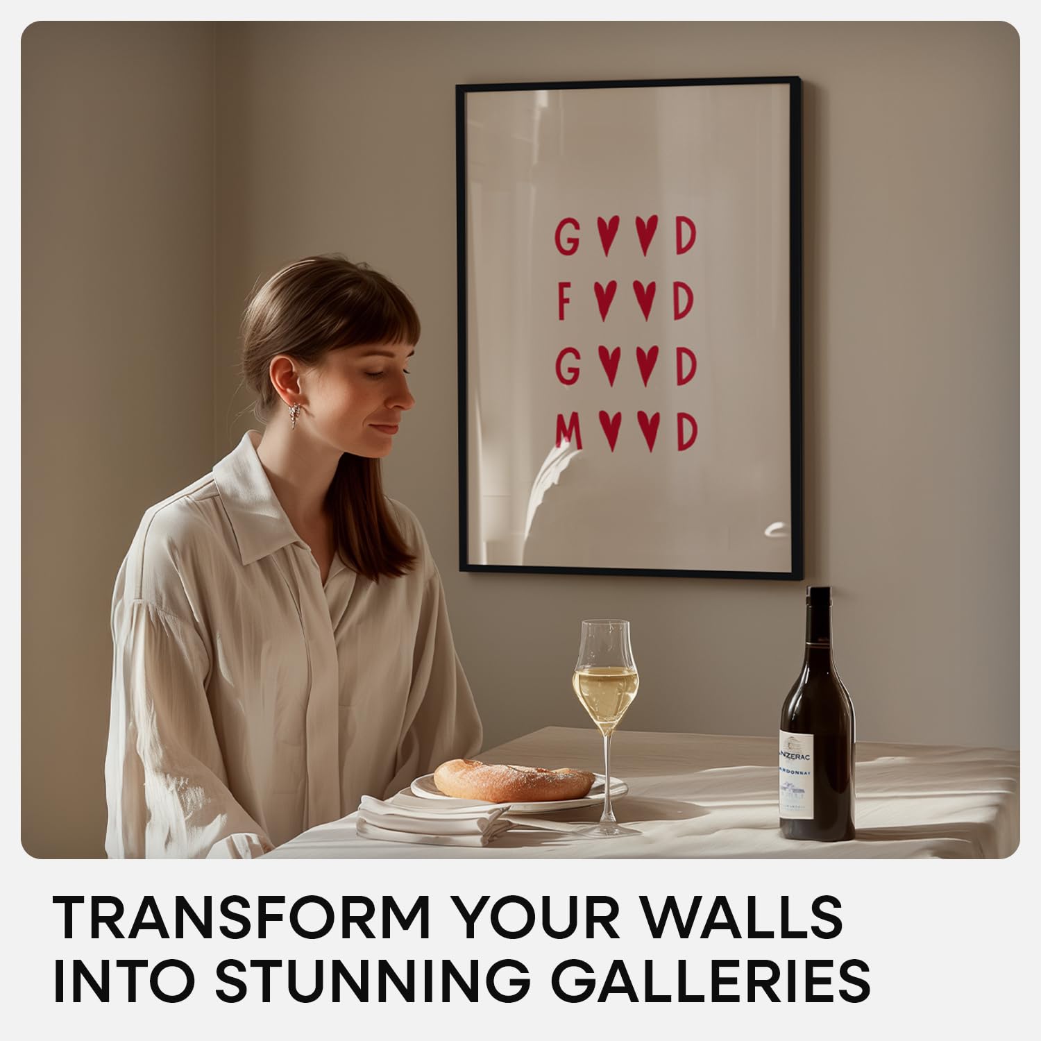 Homeforia frame tempered glass offers crystal-clear photo clarity.