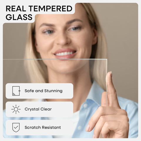Homeforia tempered glass provides true clarity for sharp photo details.