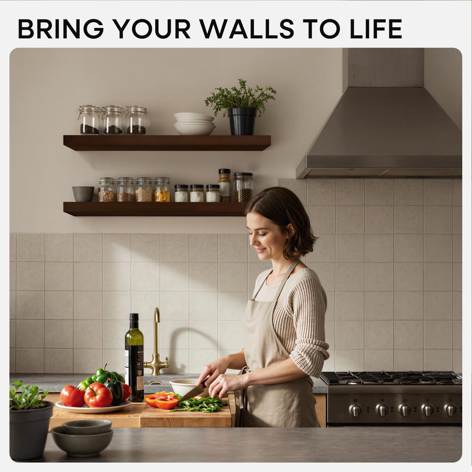 Homeforia wall-mounted floating shelf setup showing flush-to-wall appearance.