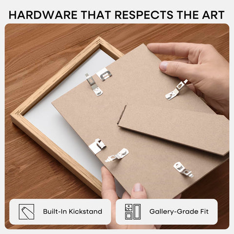 Homeforia frame supports wall mounting or tabletop display with ease.