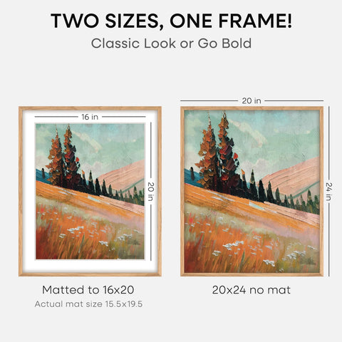 Homeforia wood frame 20x24 tempered glass offers crisp clarity