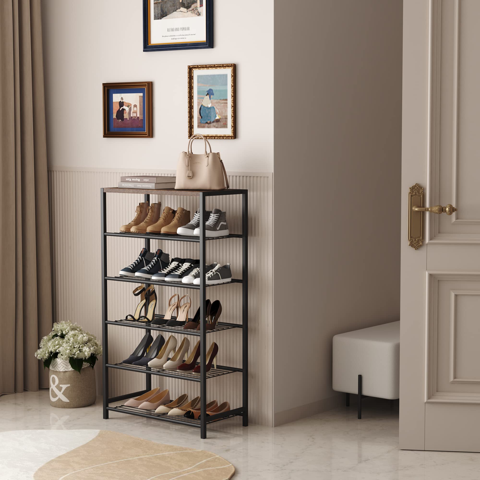 HOMEFORT rustic-brown finish blends industrial and farmhouse vibes for versatile spaces.