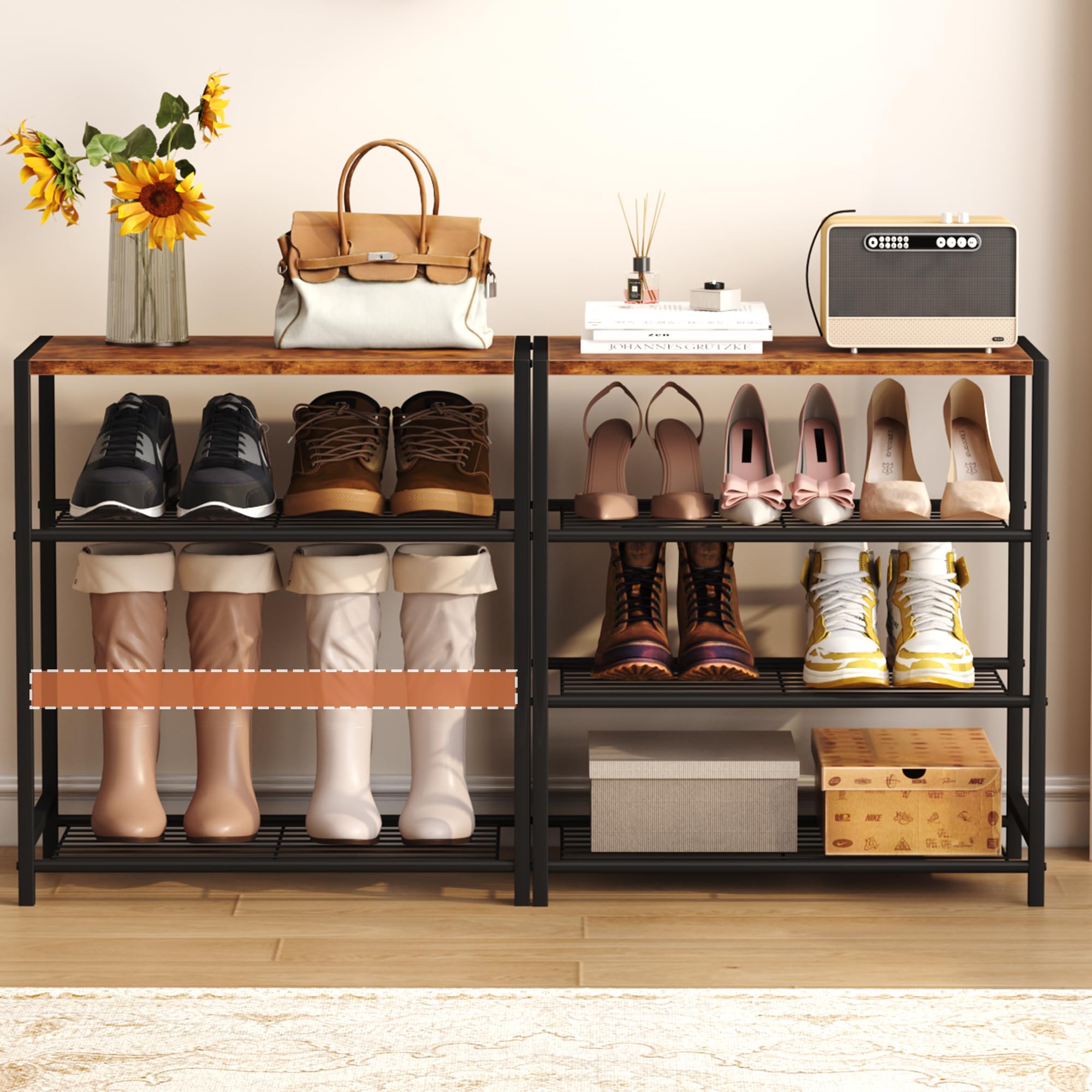 HOMEFORT rustic brown finish detail emphasizes warm decorative look
