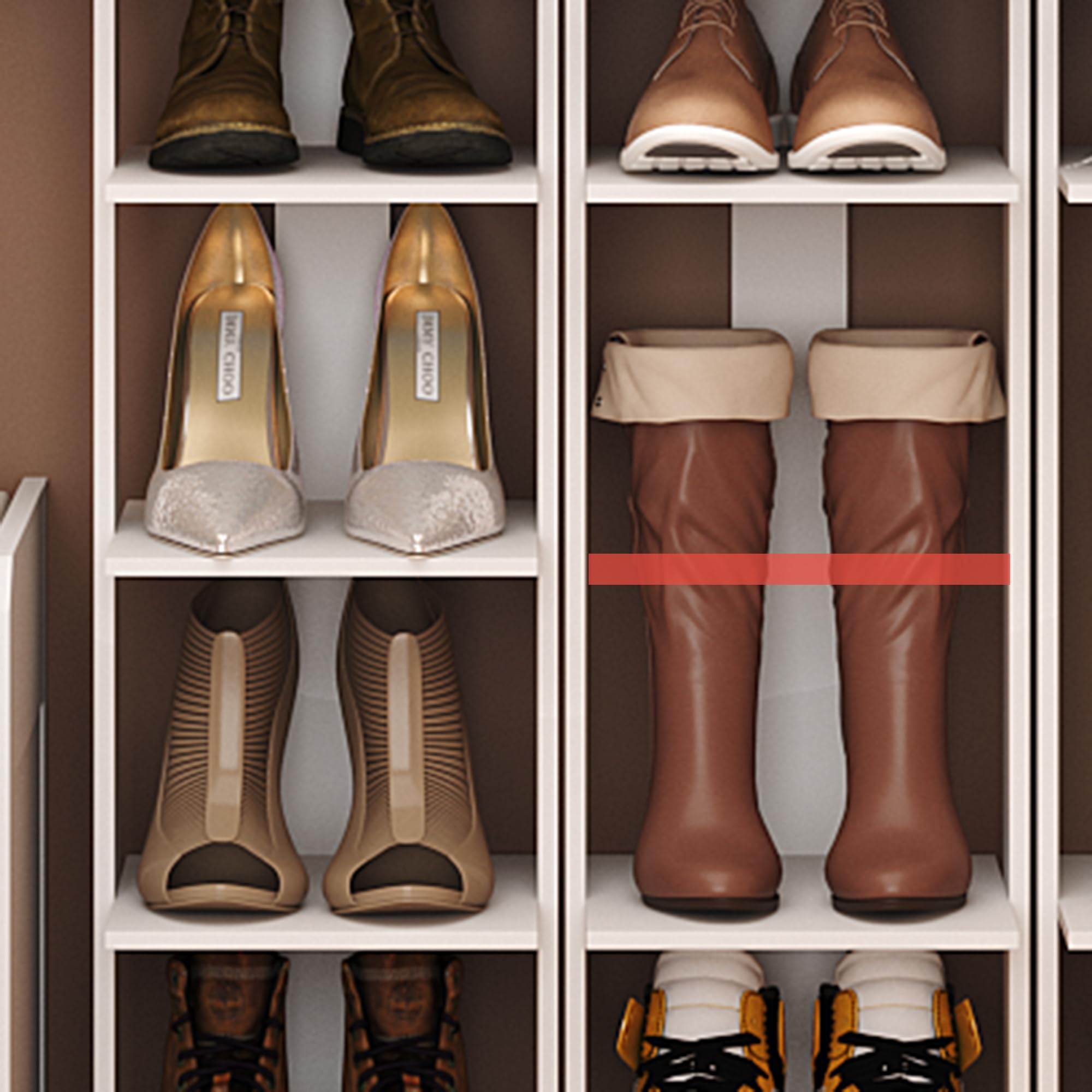 HOMEFORT included two hanging hooks add extra storage options.