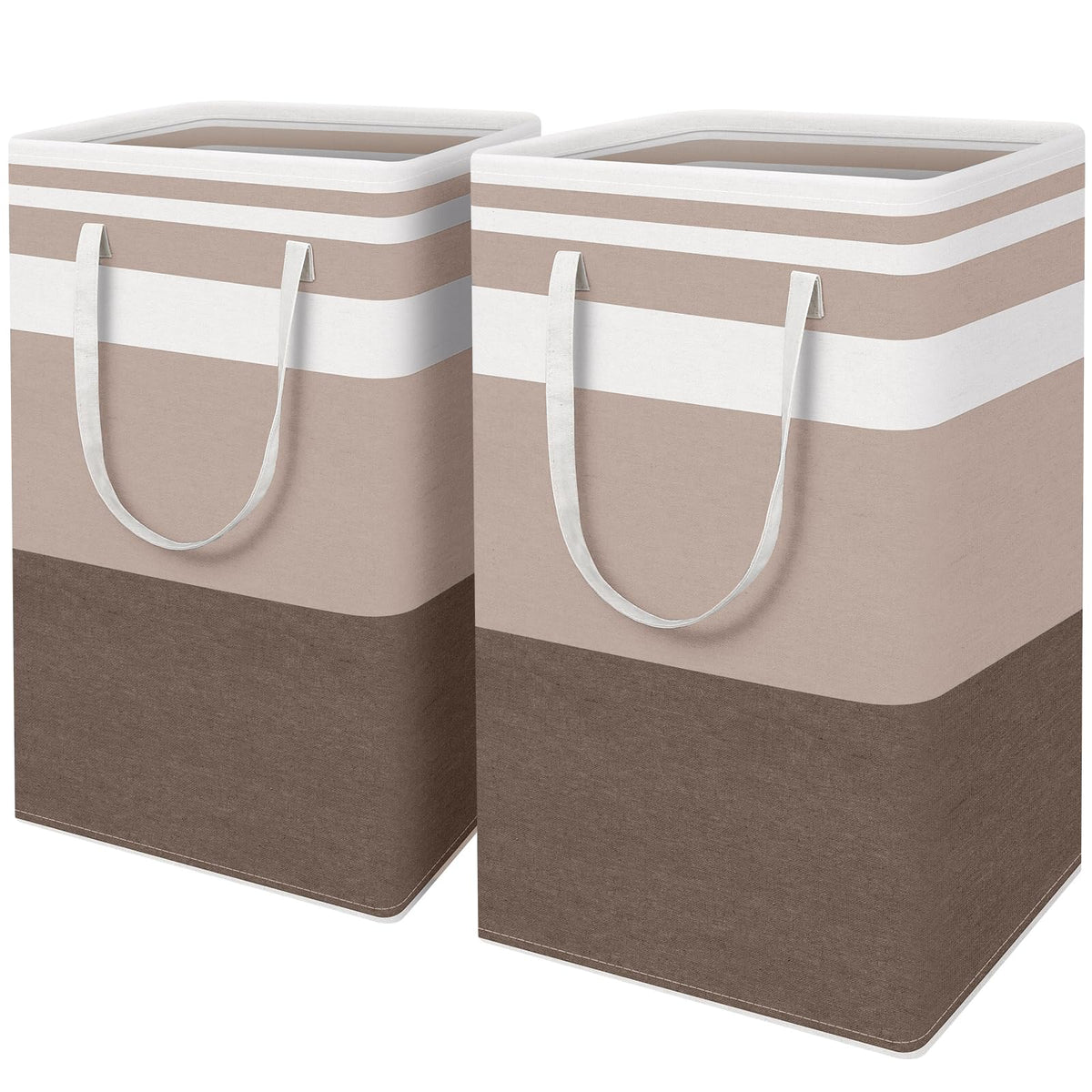 HomeHacks 2-Pack large laundry basket front view with freestanding design and 88L capacity.