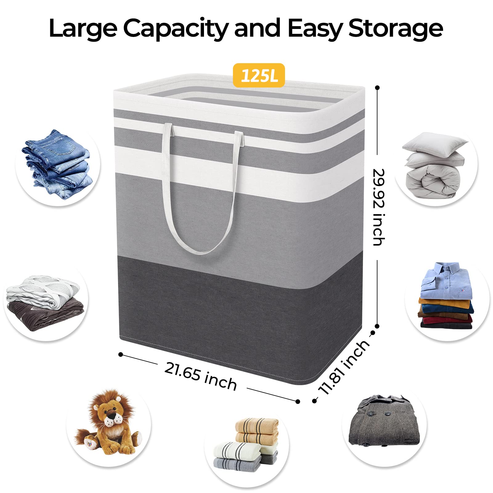 HomeHacks 2-Pack Large Laundry Basket in dorm setting demonstrates portable laundry sorting.