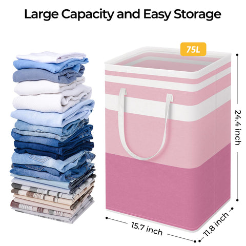 HomeHacks reinforced handles provide durable grip for carrying full hampers