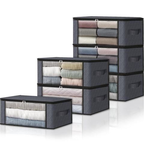 HomeHacks 6-Pack clothes organizer with foldable design for neat closet storage