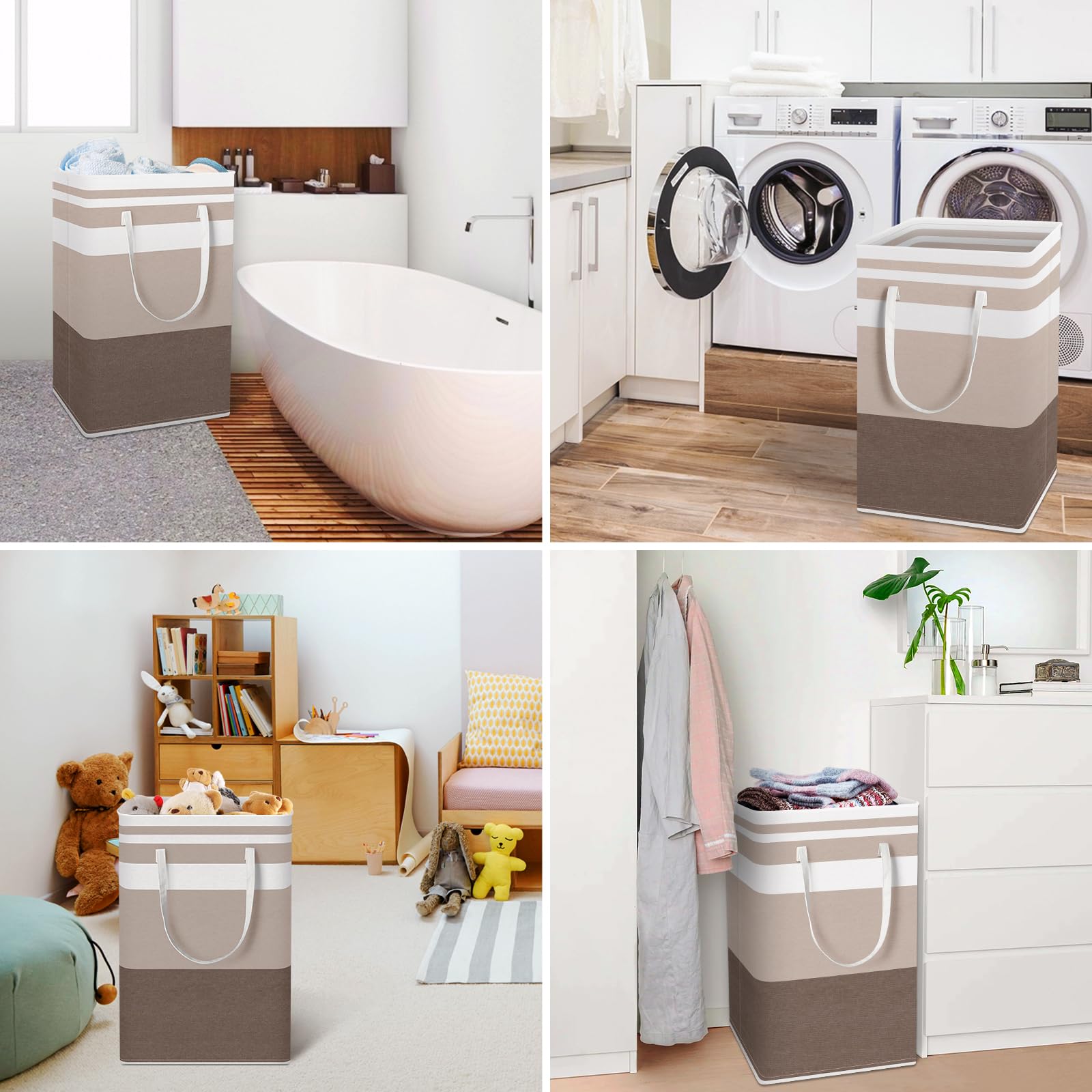 Brown fabric texture shows premium material and durable construction.