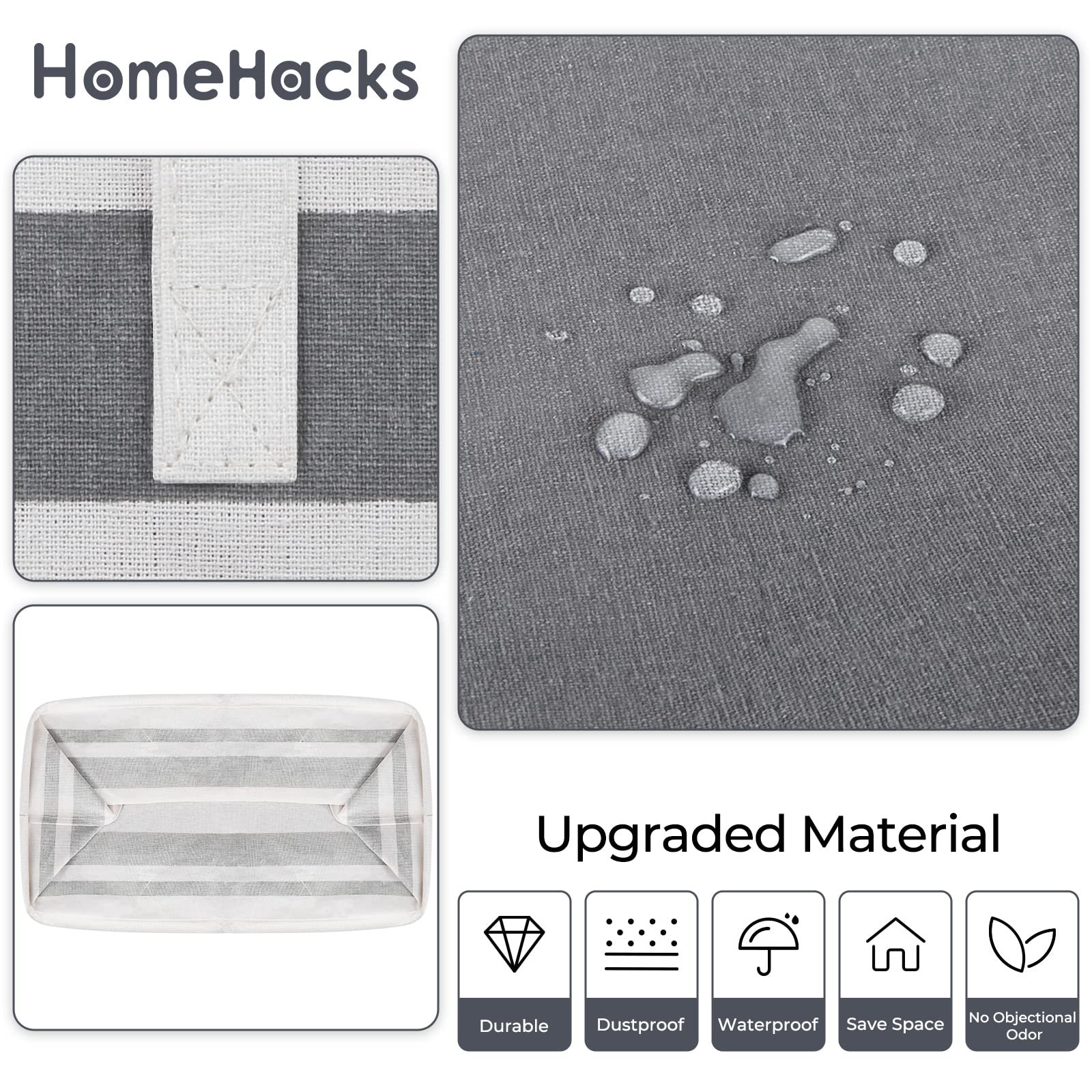 HomeHacks double reinforced handles enable easy carrying when full.