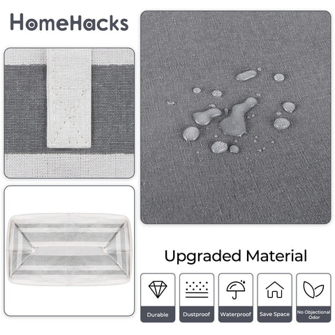 HomeHacks double reinforced handles enable easy carrying when full.
