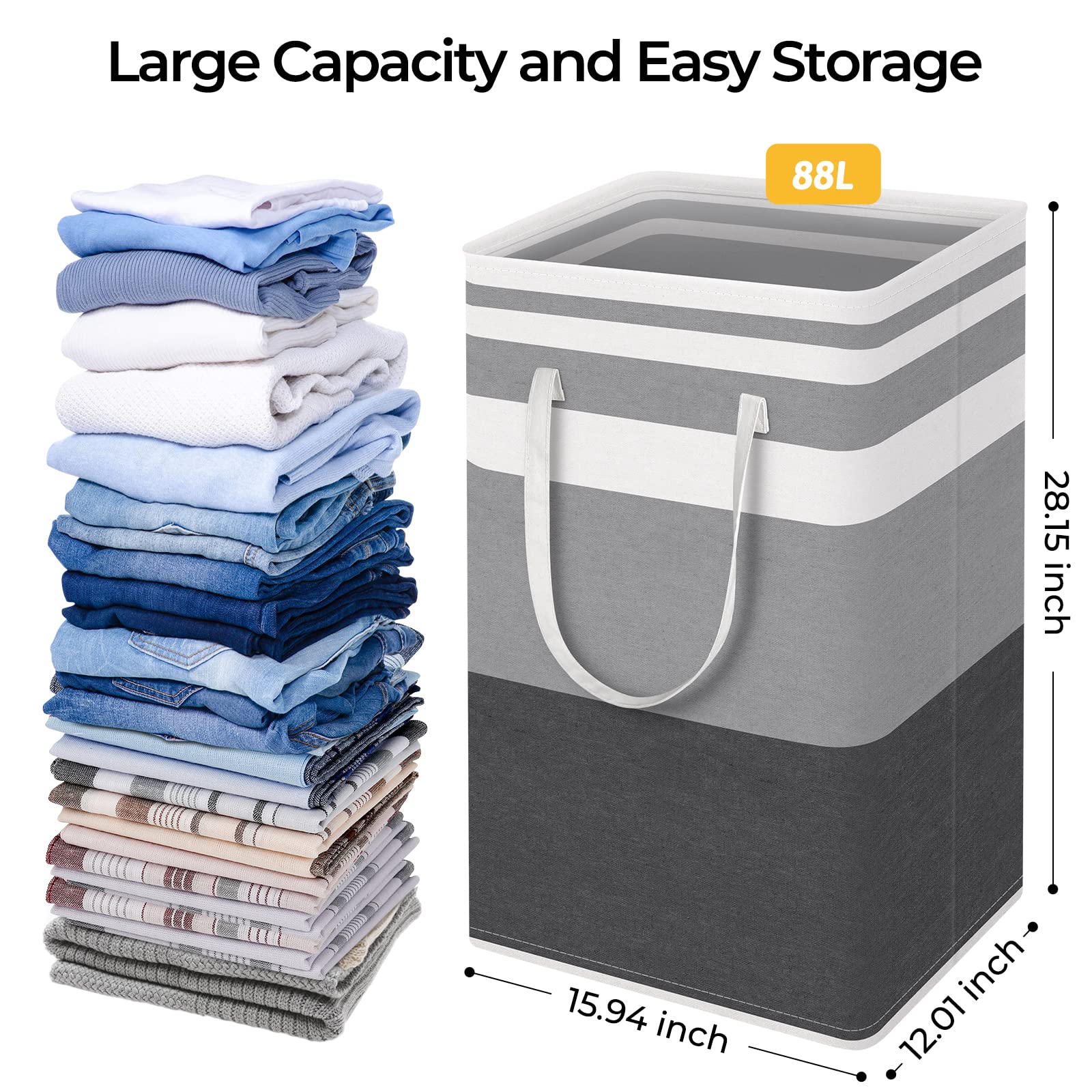 HomeHacks double reinforced handles simplify carrying heavy loads.