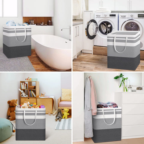 HomeHacks gradient grey style blends with any laundry area.