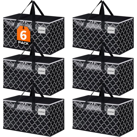 HomeHacks heavy-duty bags with tag pockets front view for easy labeling and organization.