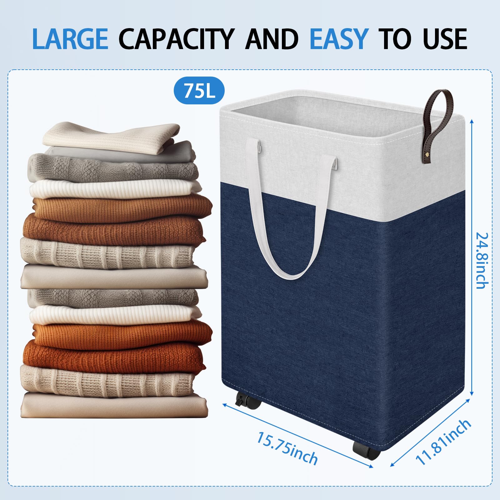 HomeHacks collapsible laundry basket design folds flat for storage