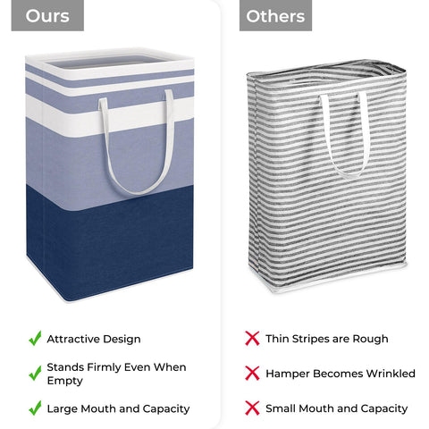 HomeHacks 2-Pack Laundry Basket with double reinforced handles for easy carrying.