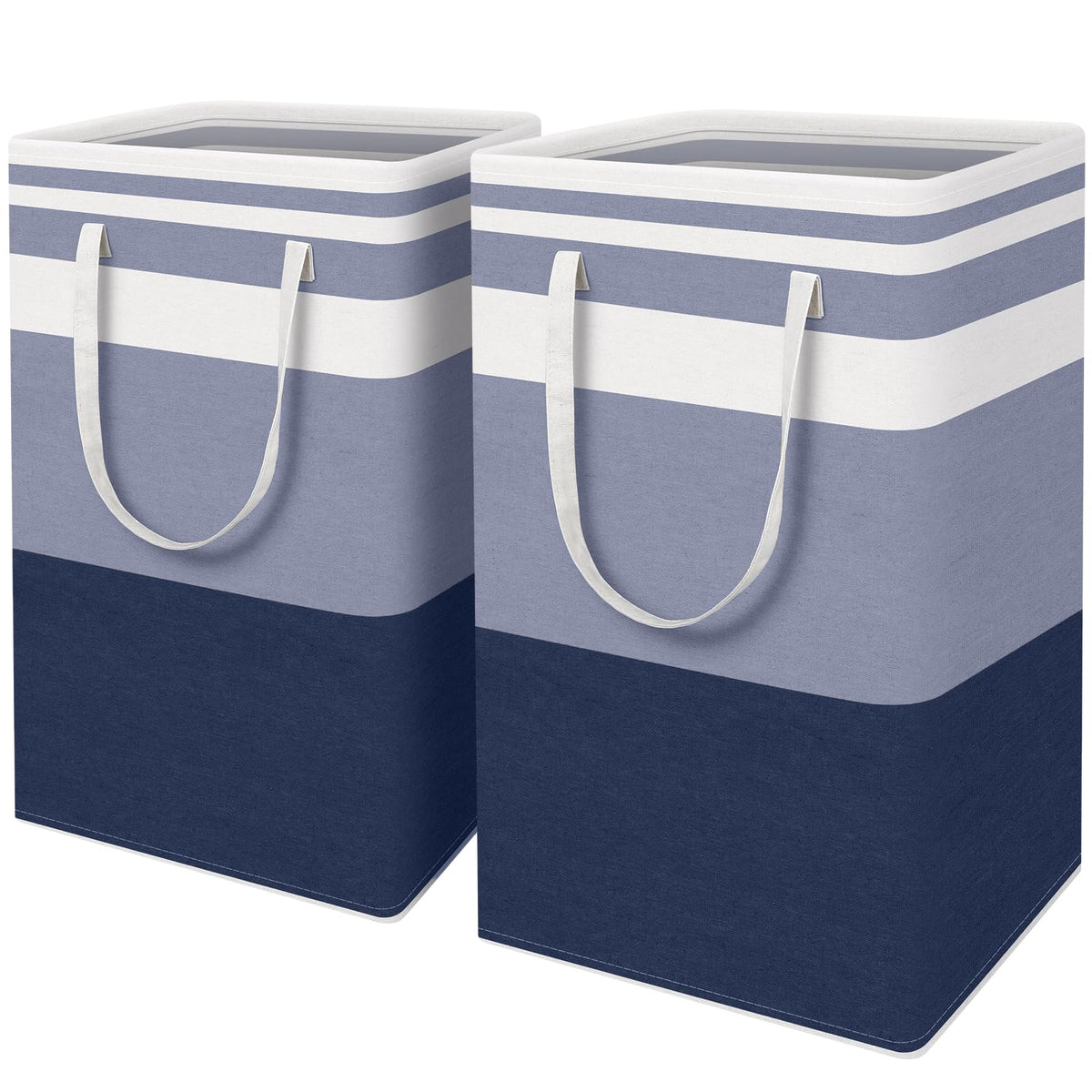 HomeHacks 2-Pack Laundry Basket demonstrates a freestanding structure for upright storage.