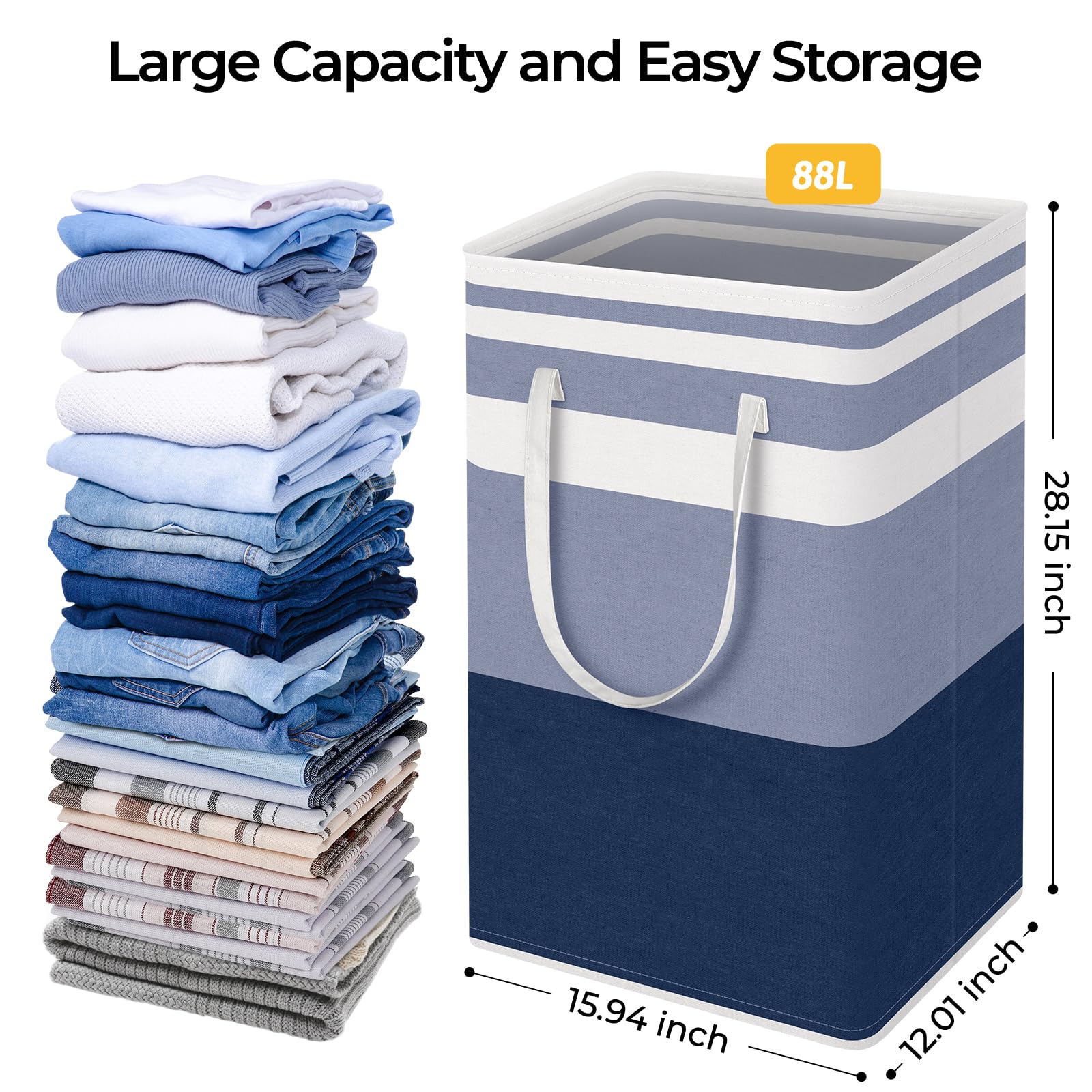 HomeHacks premium cotton and flax fabric with PEVA coating protects contents.