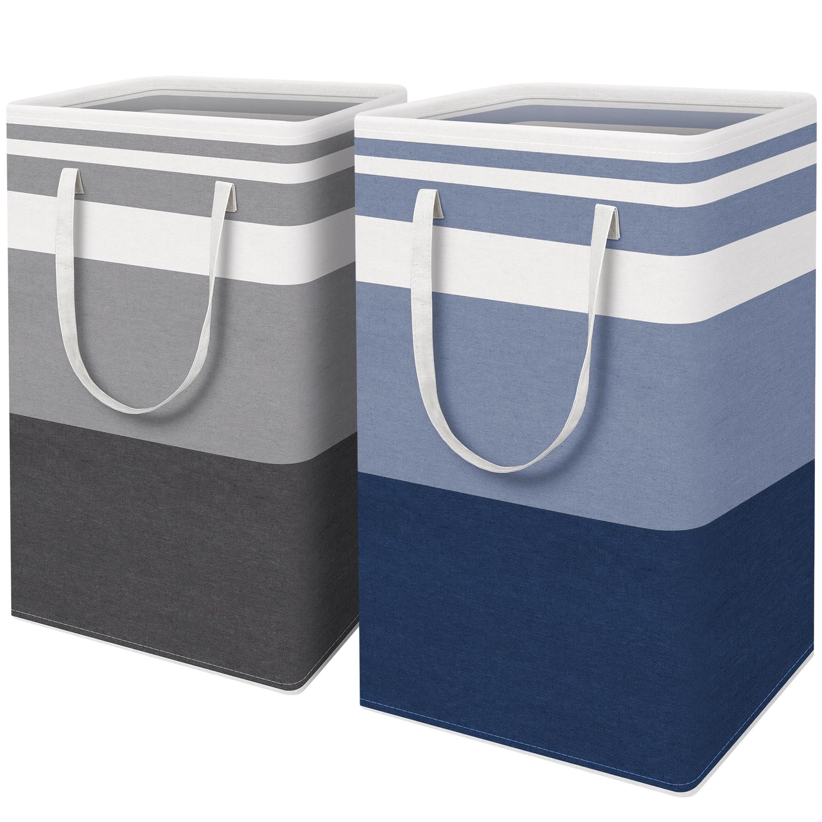 HomeHacks laundry basket stand-edges: sturdy freestanding design keeps laundry upright and tidy.