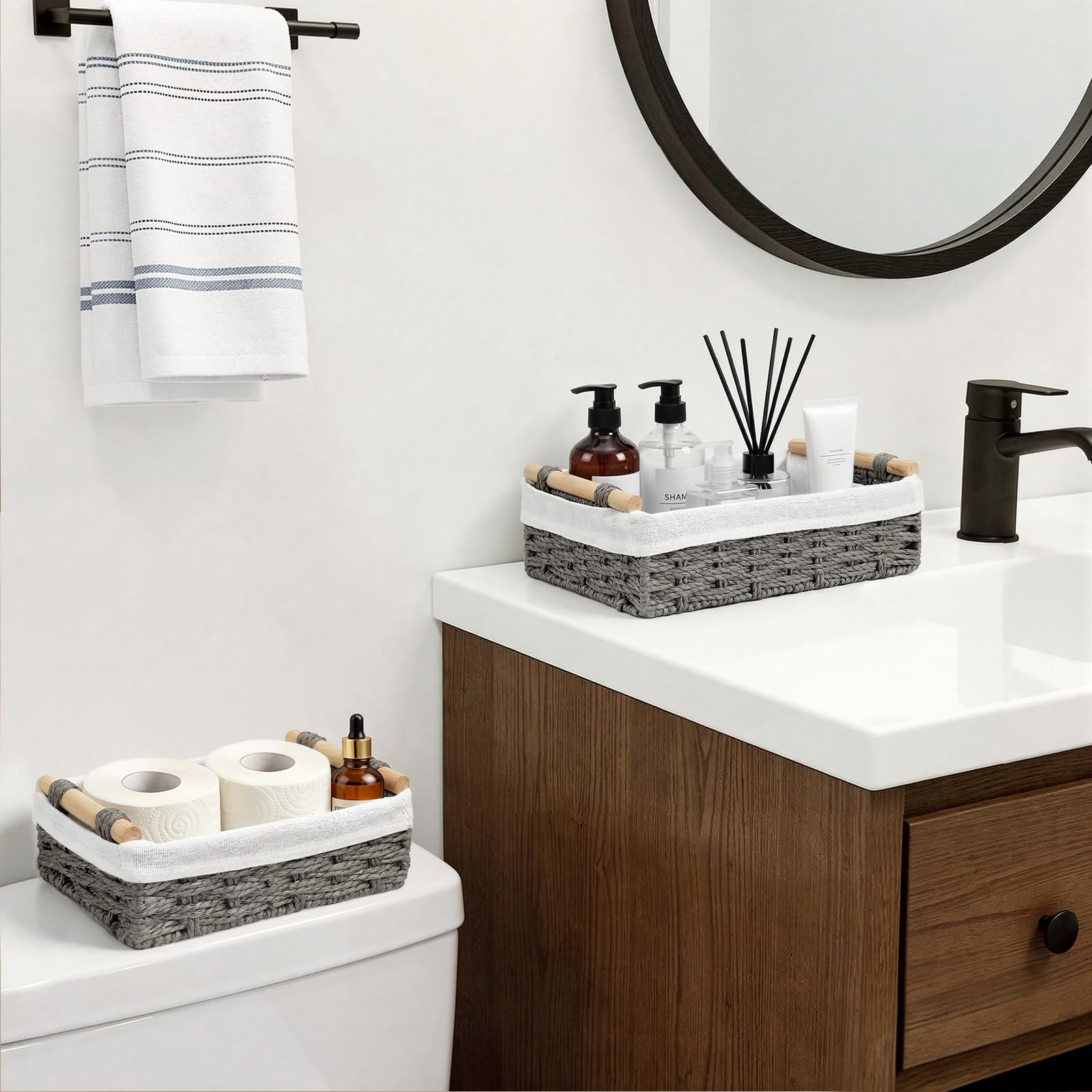 Lightweight and portable HomeHacks basket design facilitates quick reorganization