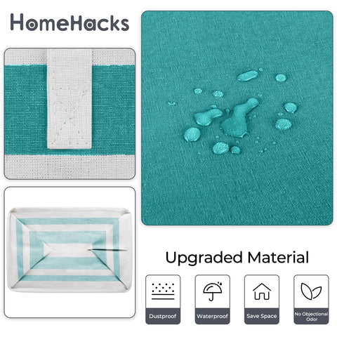 HomeHacks premium cotton flax fabric with interior PEVA coating keeps contents dry
