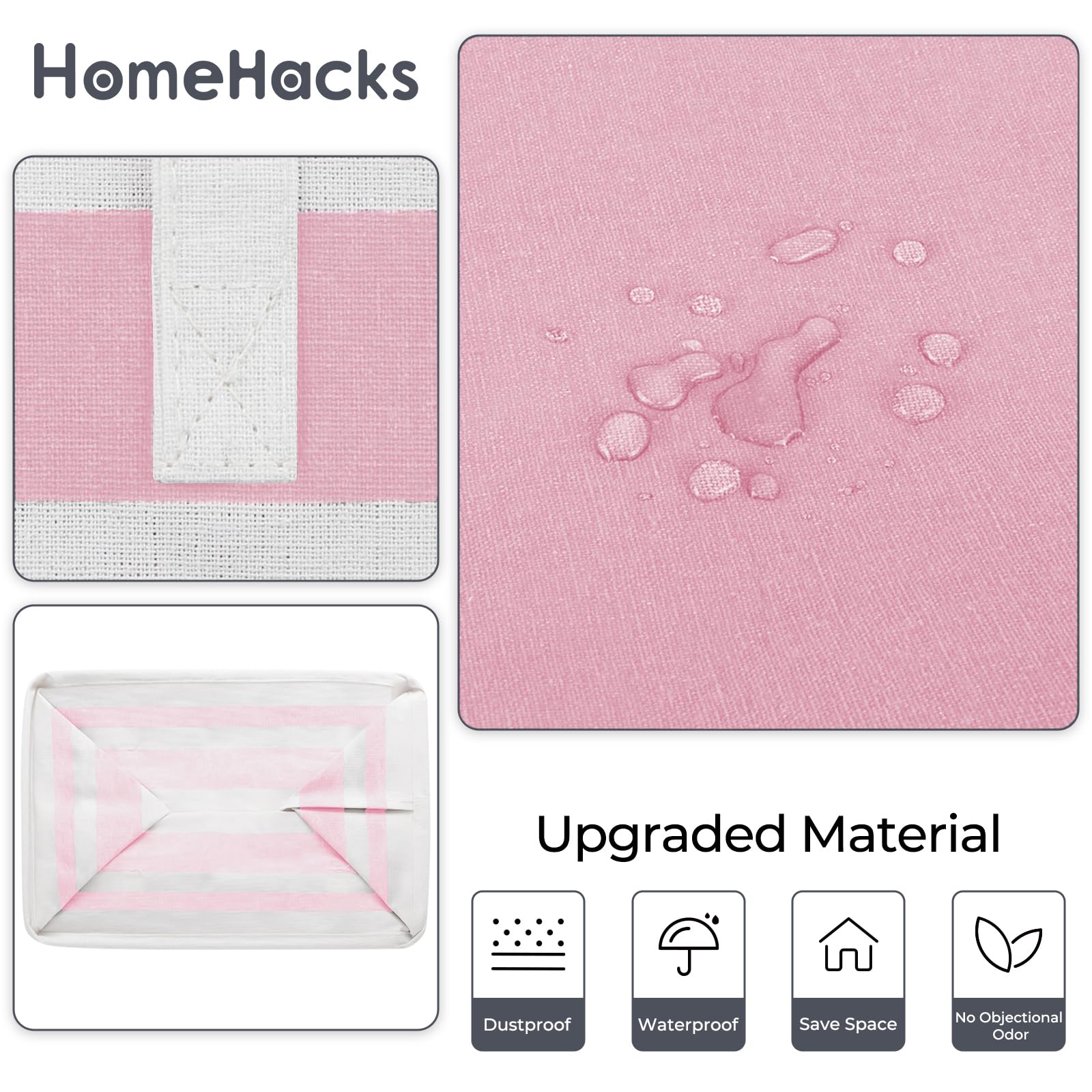 HomeHacks premium cotton and flax fabric with PEVA inner waterproof coating