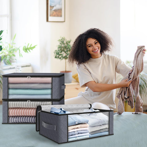 HomeHacks Storage 4-Pack versatile for toys, bedding, and books.