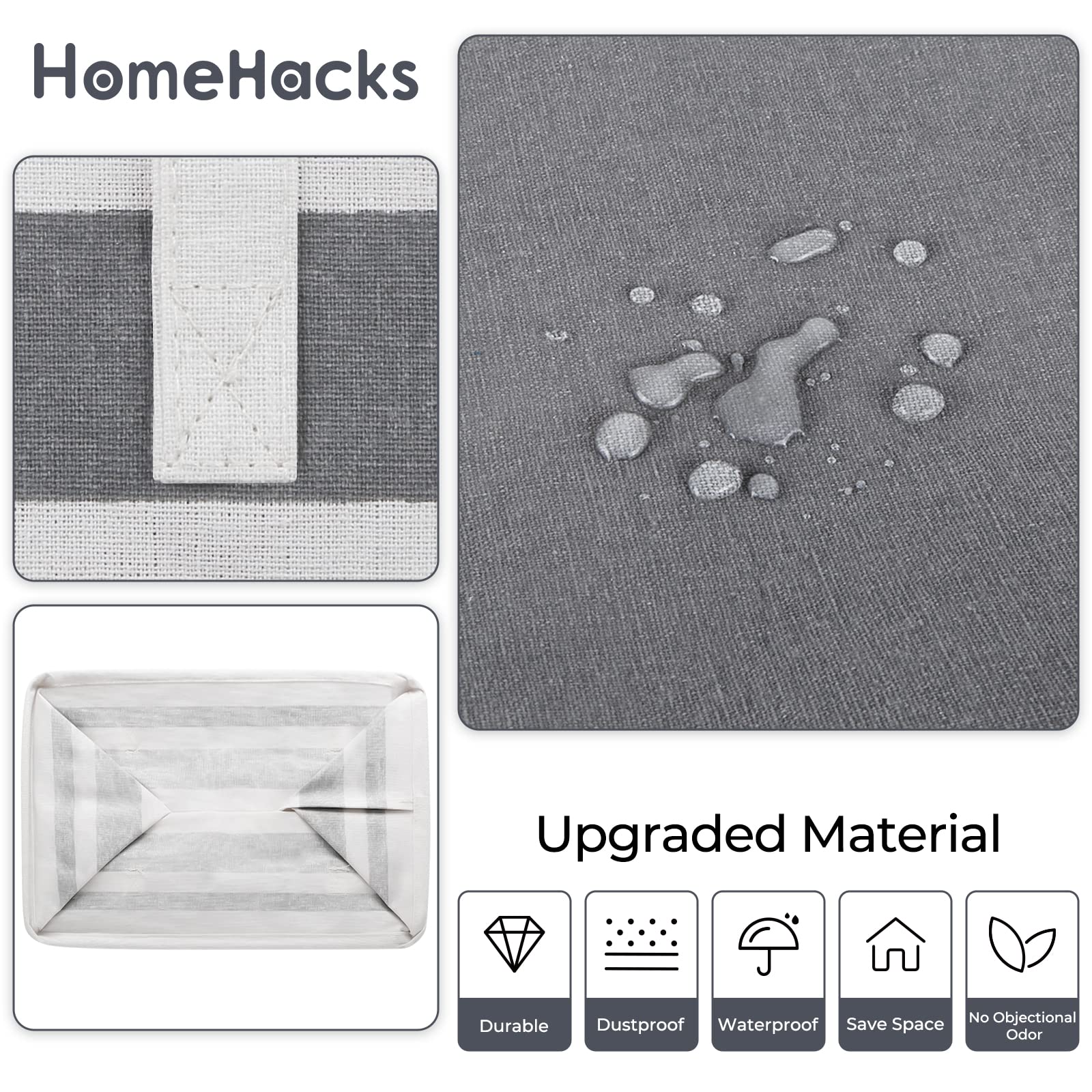 HomeHacks waterproof inner lining keeps clothes dry and easy to clean.