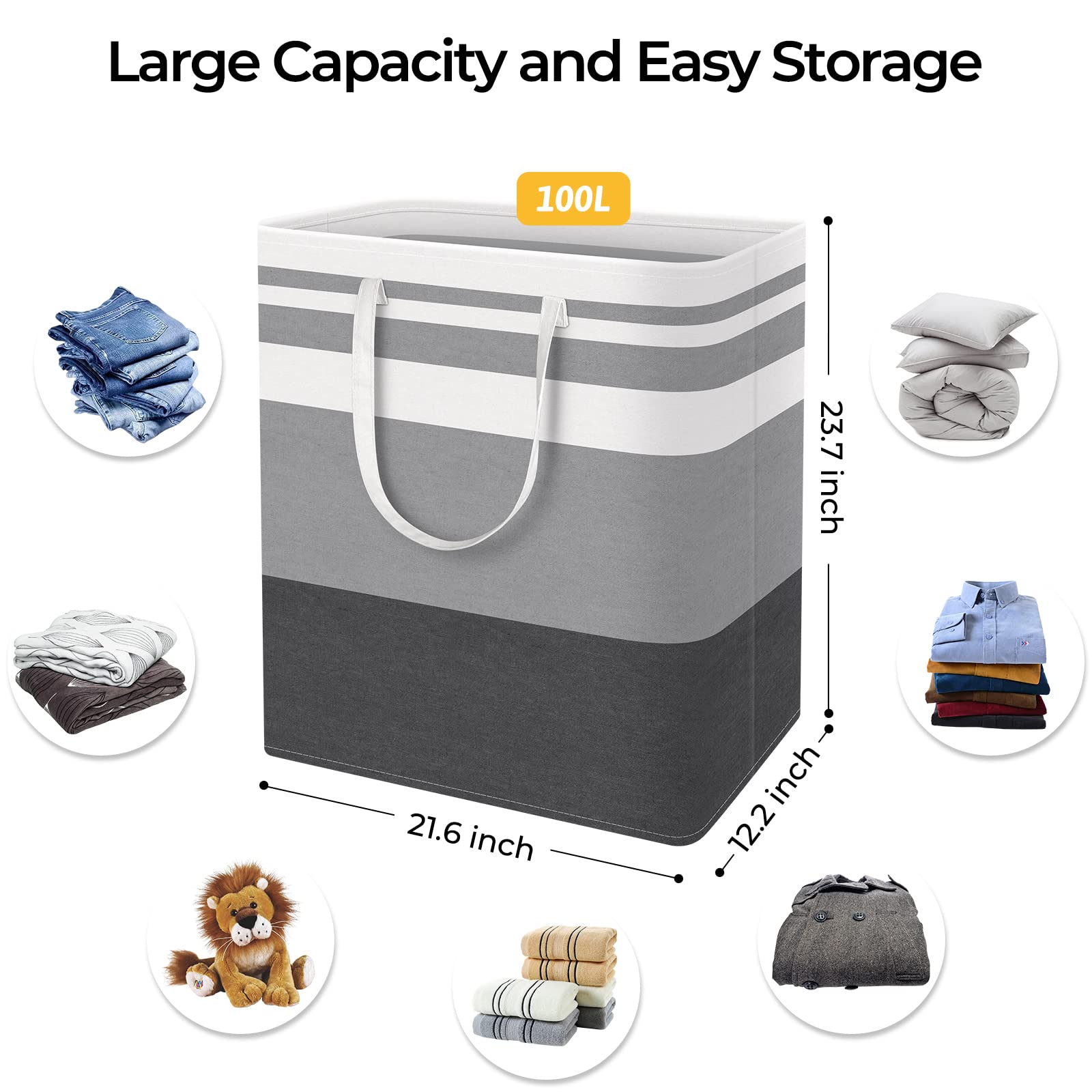 HomeHacks interior PEVA coating keeps contents dry and easy to wipe.