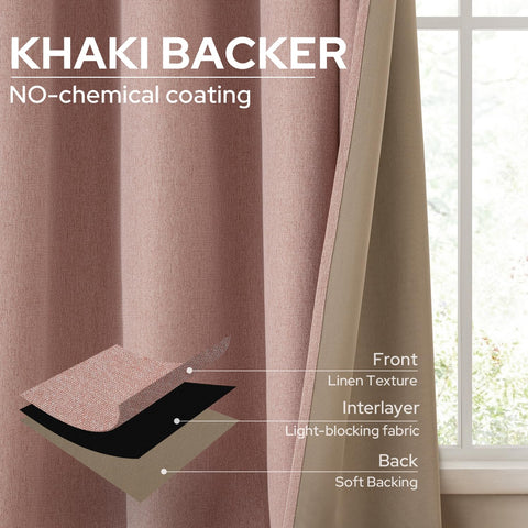 HOMEIDEAS 280GSM nano linen fabric provides premium feel with no chemical odor.