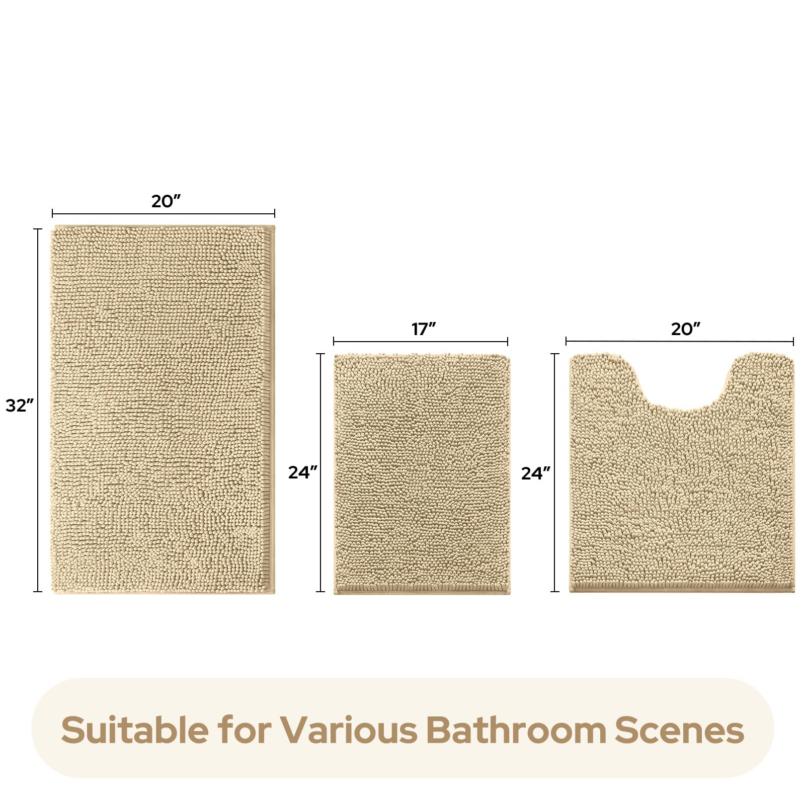 HOMEIDEAS Ultra-Soft Chenille offers luxurious stepping sensation.
