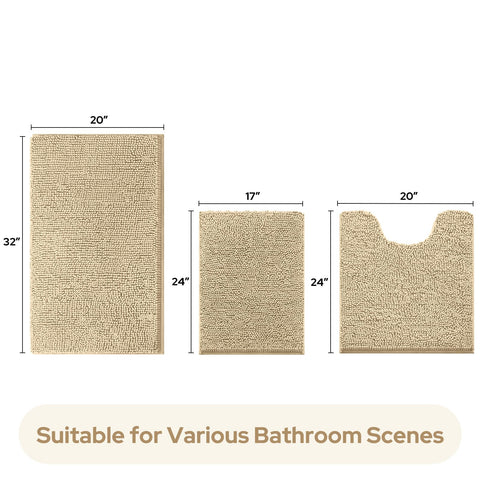 HOMEIDEAS Ultra-Soft Chenille offers luxurious stepping sensation.