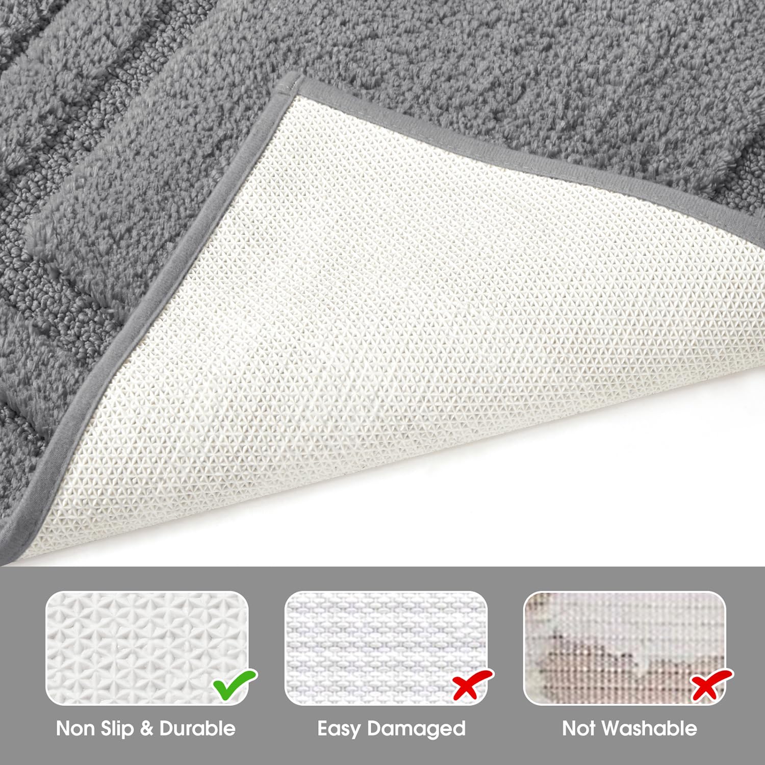 HOMEIDEAS absorbent mats dry quickly after showers and baths