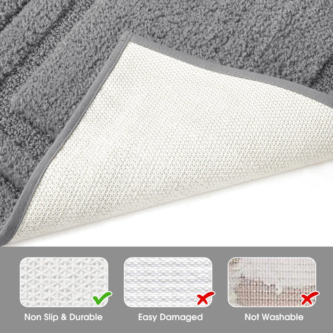 HOMEIDEAS absorbent mats dry quickly after showers and baths