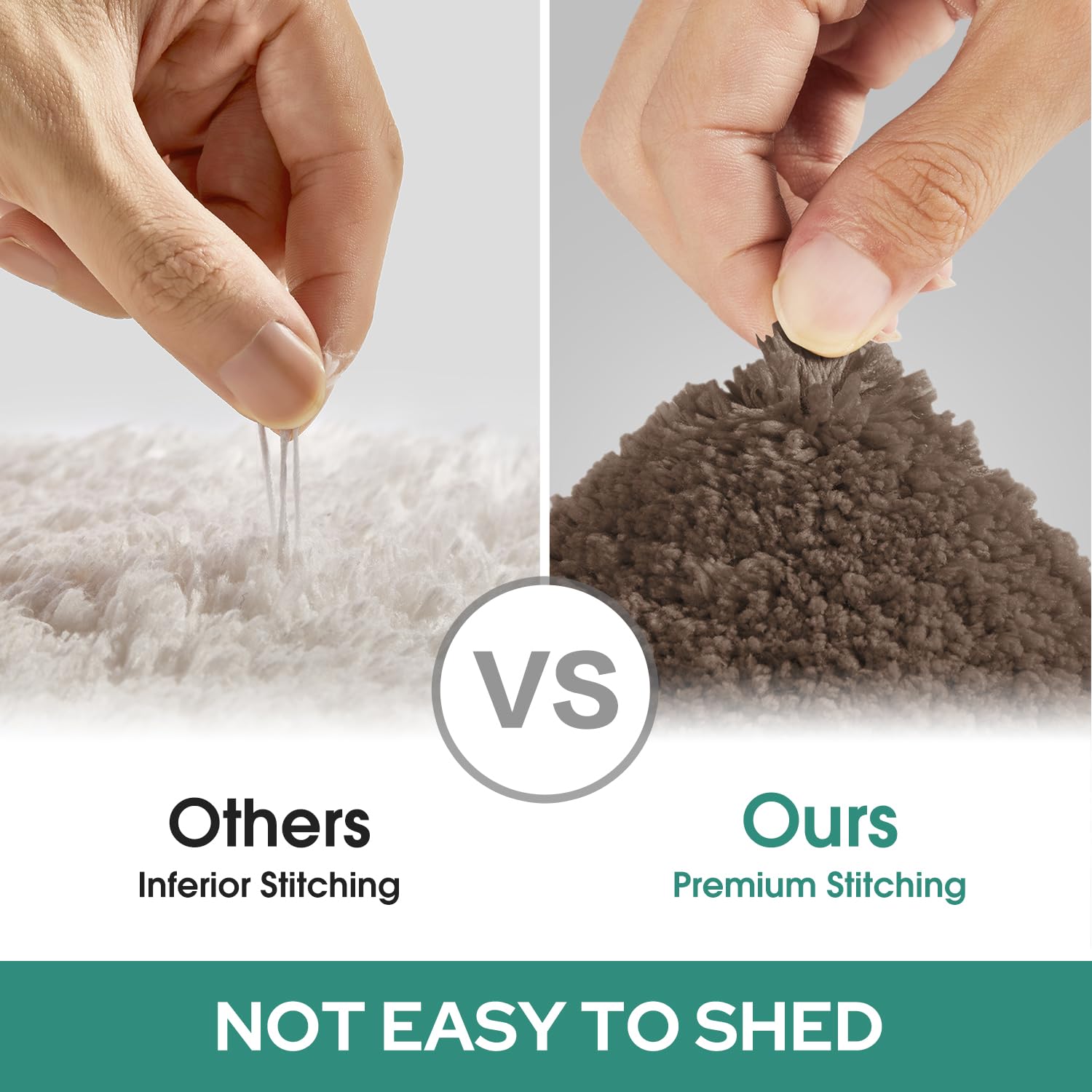 HOMEIDEAS bathroom mats are machine washable for easy care.