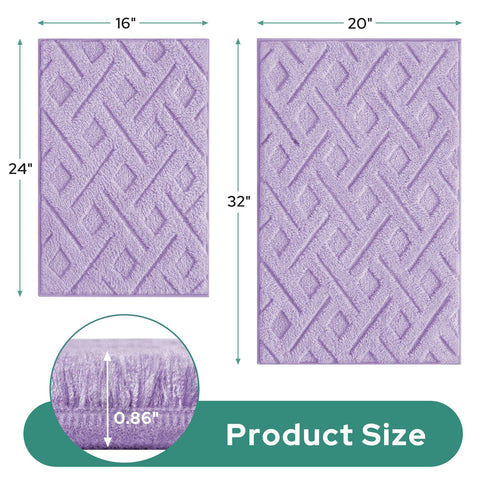 HOMEIDEAS versatile rug suited for bathroom, bedroom, and entryways.