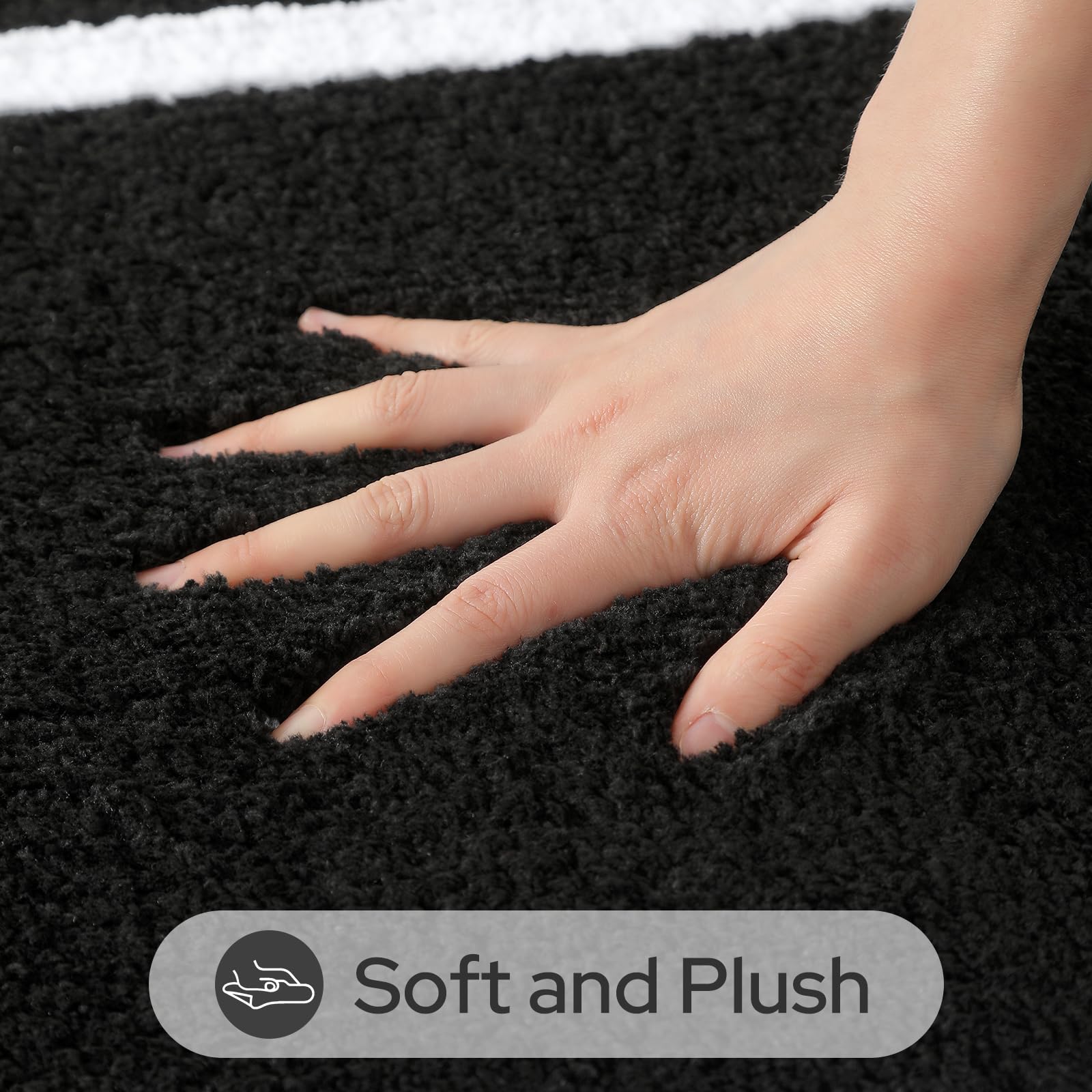 HOMEIDEAS bath rug set 20x32-large offers roomy coverage and soft warmth.