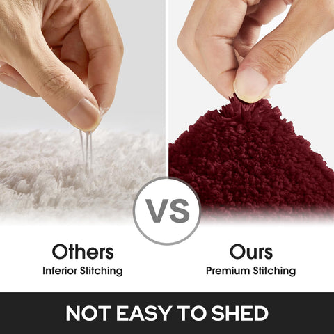 HOMEIDEAS machine washable bath rugs – easy care and lasting fluff.
