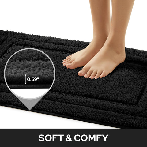 HOMEIDEAS 2-piece rug with non-slip backing for safety