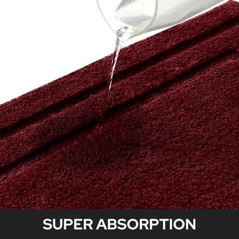 HOMEIDEAS plush shag rug – fast-absorbent fibers keep floors drier.