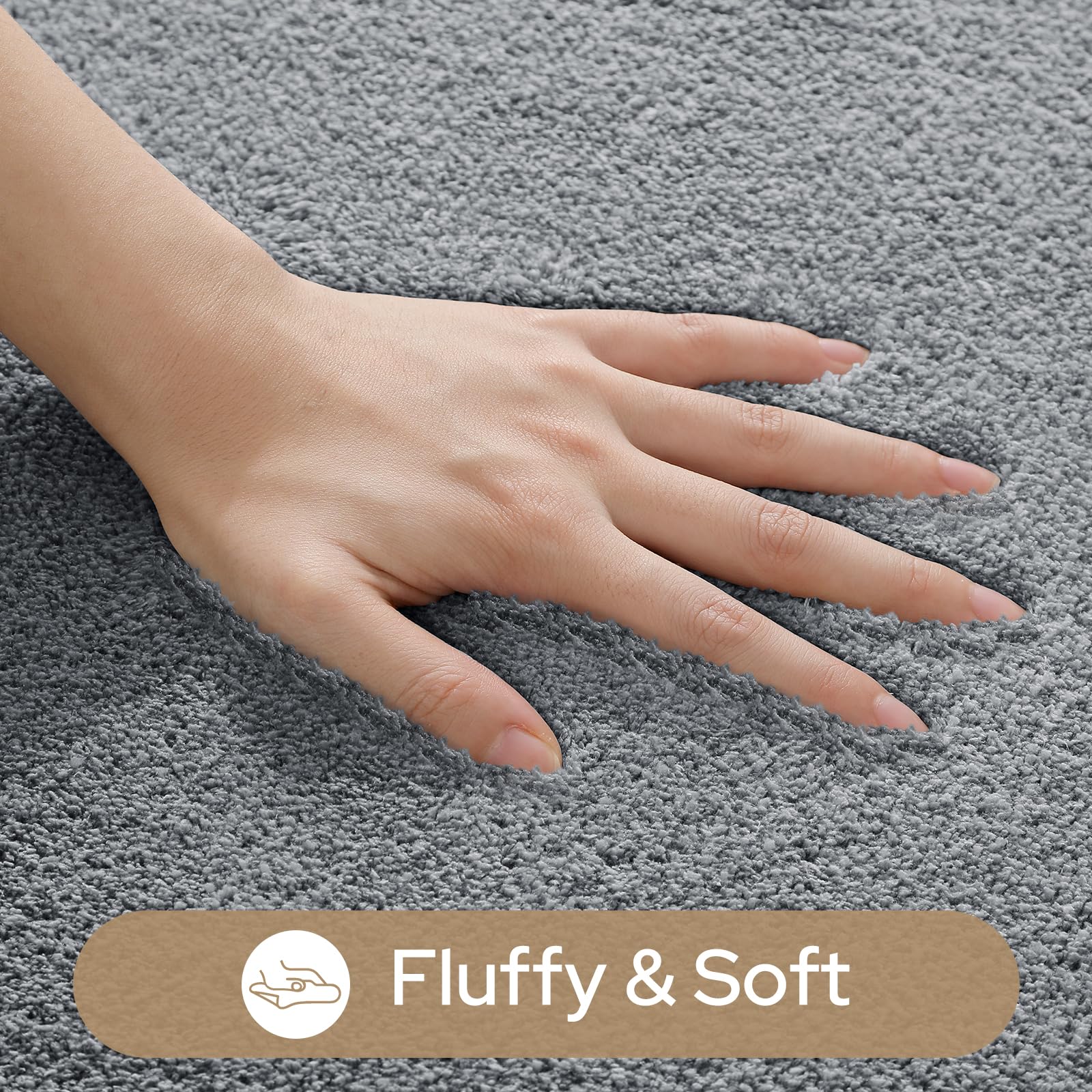 HOMEIDEAS close-up velvet texture shows plush detail for luxurious foot comfort