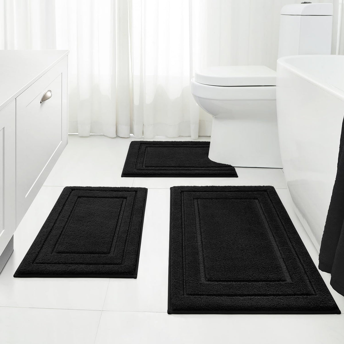 HOMEIDEAS 3-piece rug set 16x24 showcases plush softness for cozy morning routines
