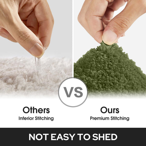 HOMEIDEAS 2-piece rug set is machine-washable for easy care and maintenance.