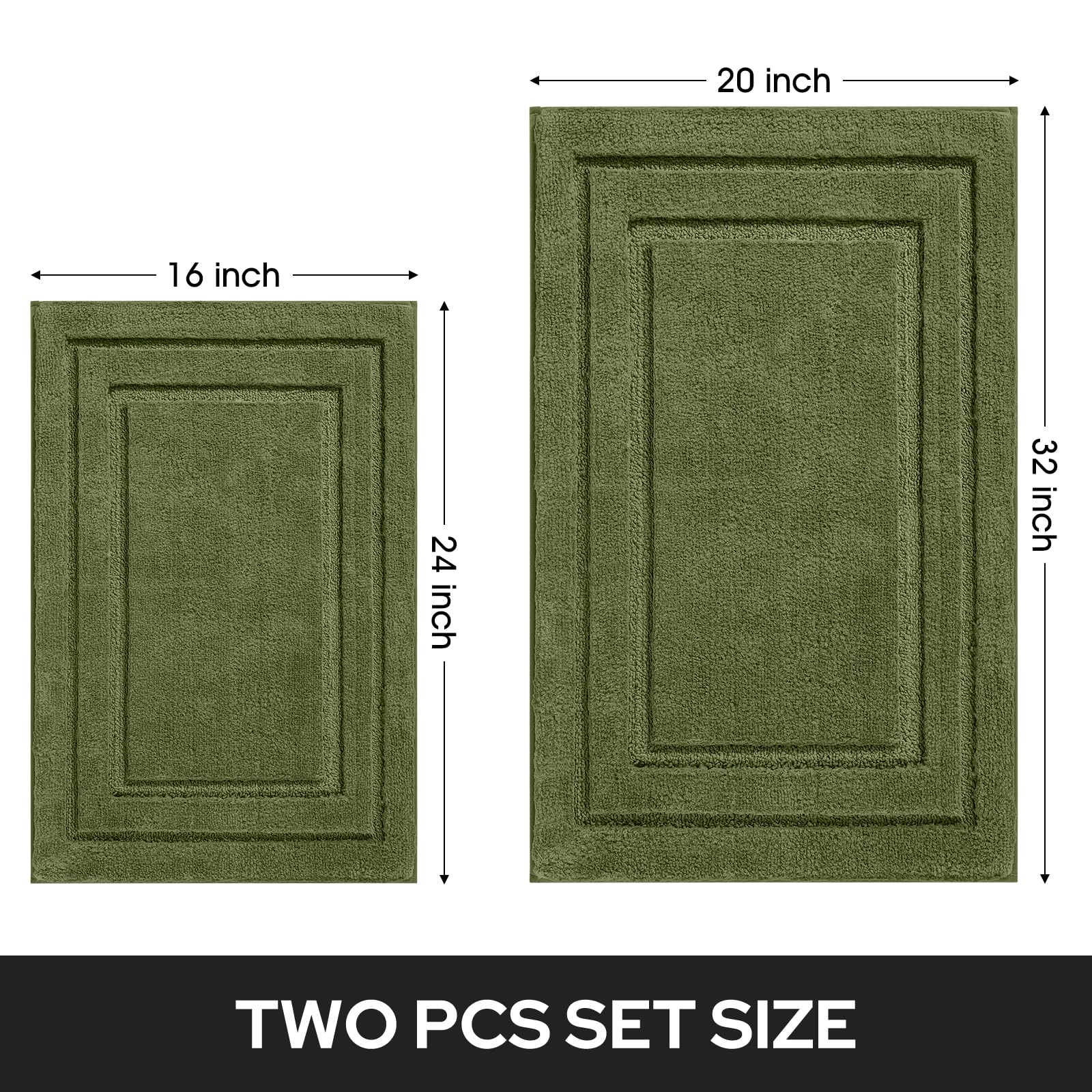 HOMEIDEAS soft, durable mats provide warm underfoot comfort after showers.