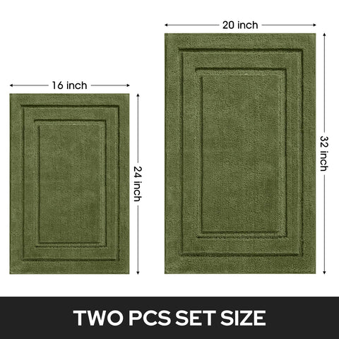 HOMEIDEAS soft, durable mats provide warm underfoot comfort after showers.