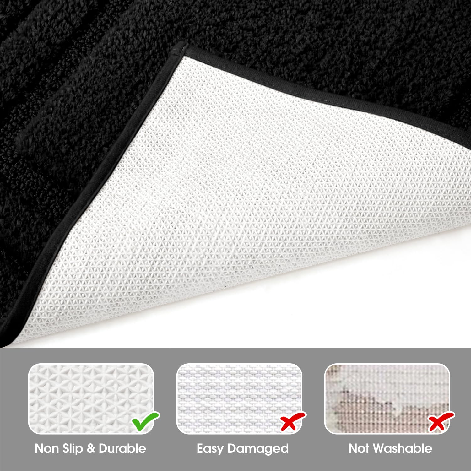 HOMEIDEAS soft microfiber closeup shows plush pile and cozy texture