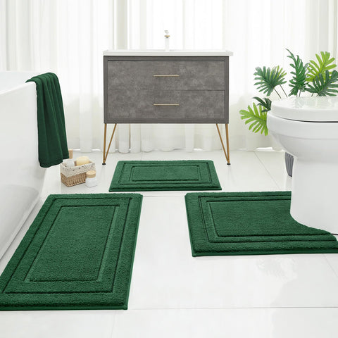 HOMEIDEAS U-shaped 20x24 mat wraps around the toilet