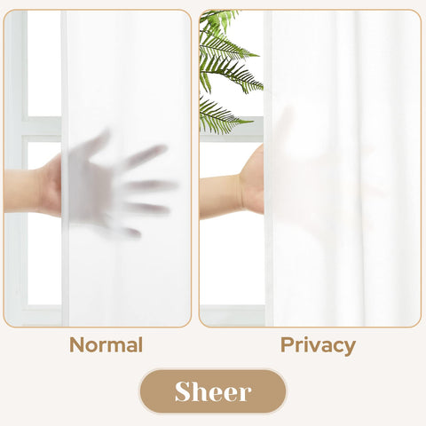 HOMEIDEAS bedroom decor with privacy curtains provides cozy ambiance and daytime privacy.