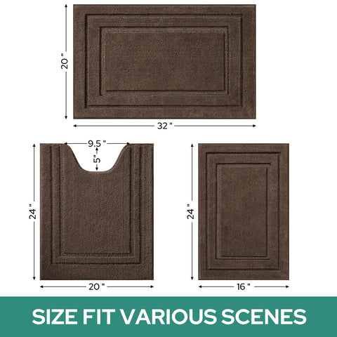 HOMEIDEAS brown 3-piece set complements neutral decor beautifully.