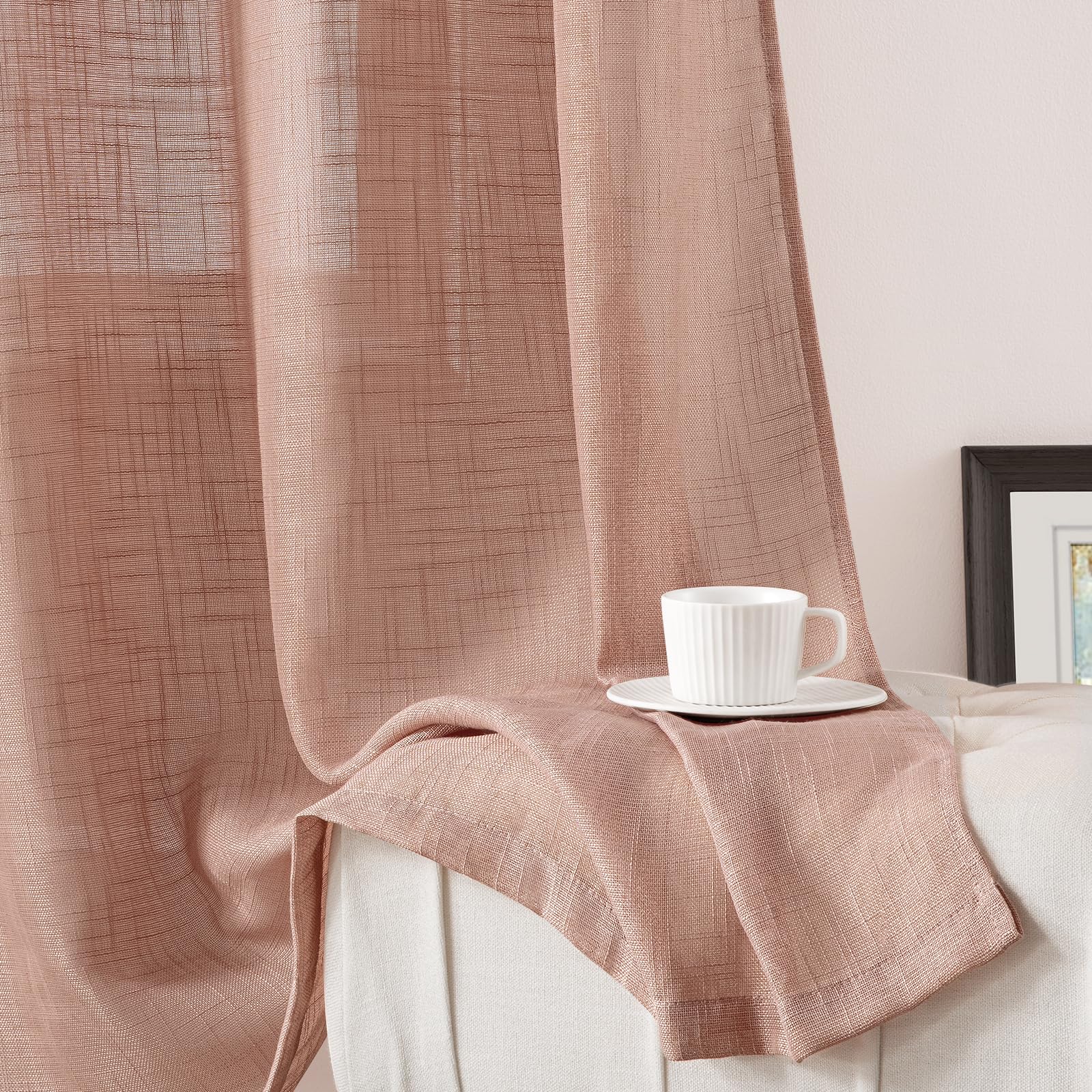 HOMEIDEAS care: machine wash cold with like colors keeps curtains fresh.